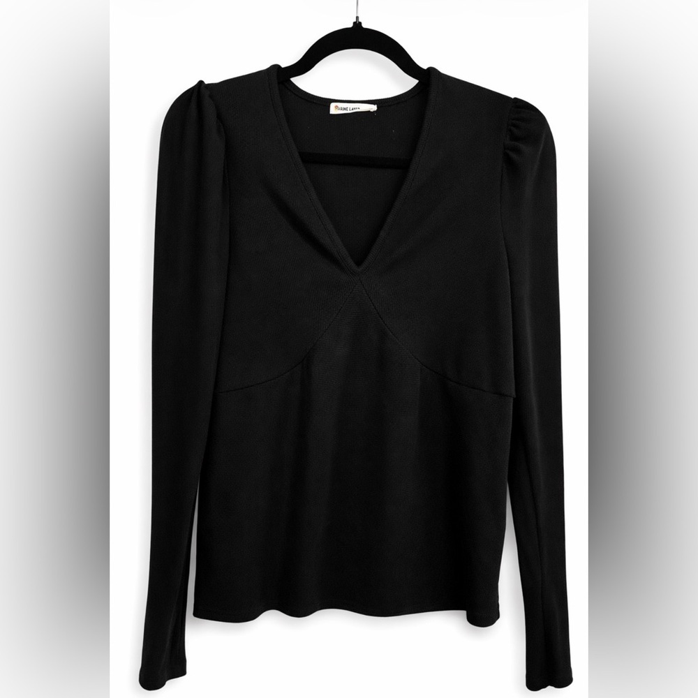 Marine Layer Women’s v-neck black fitted sweater Large